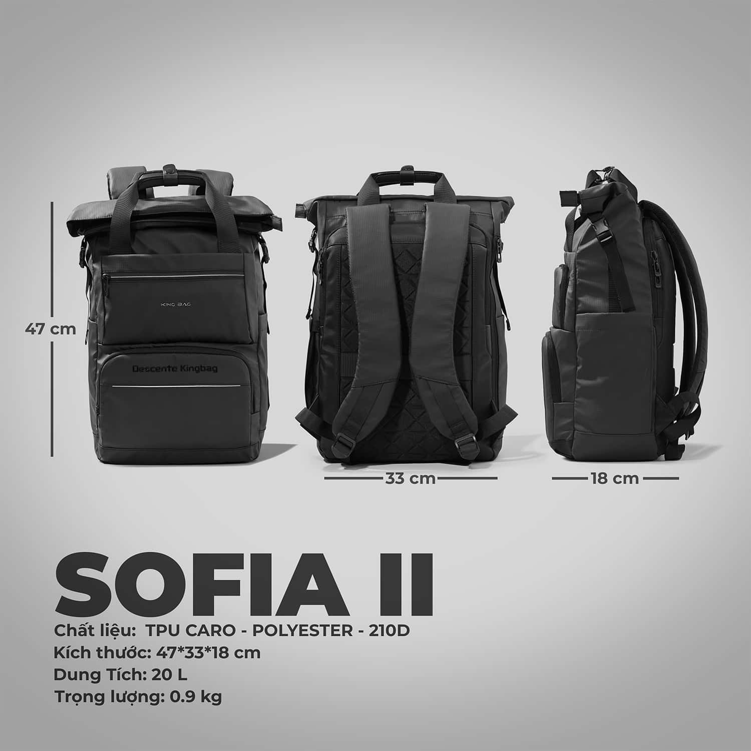 Balo Laptop King bag Sofia ii 8 Nen